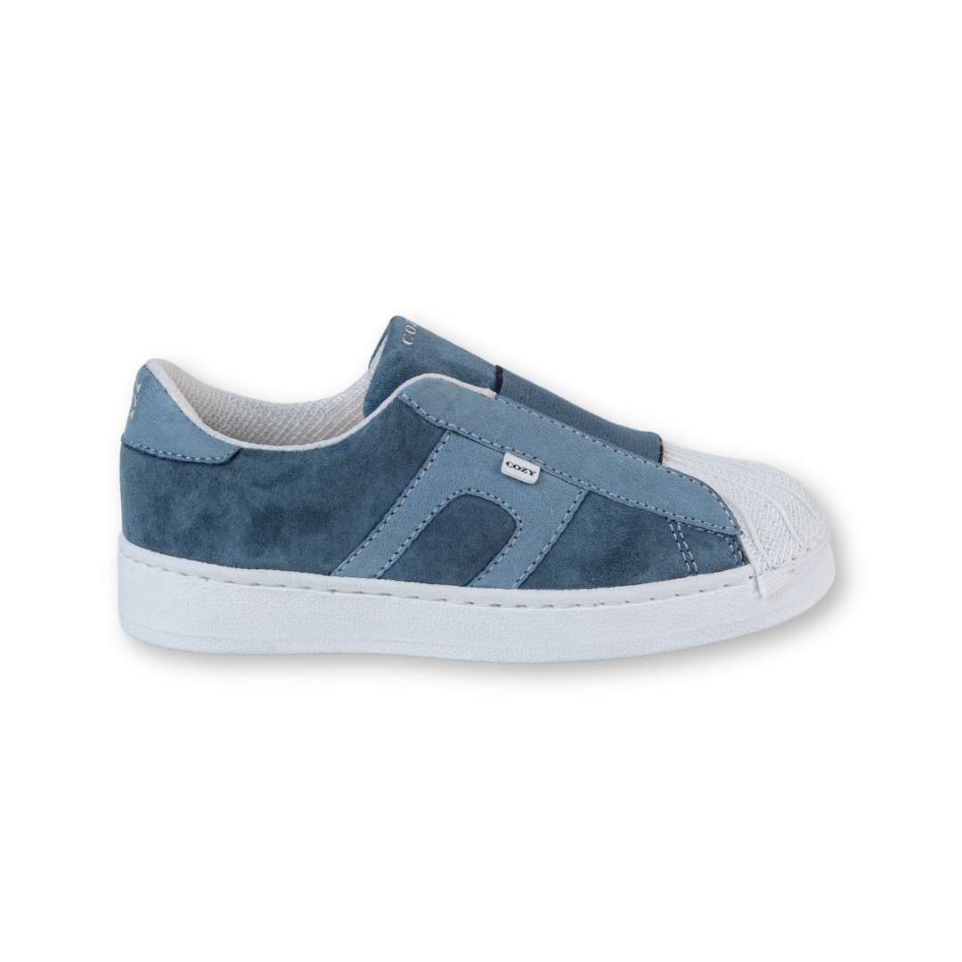 Tenis Sample 002 Cuero Unisex Gris Azulado