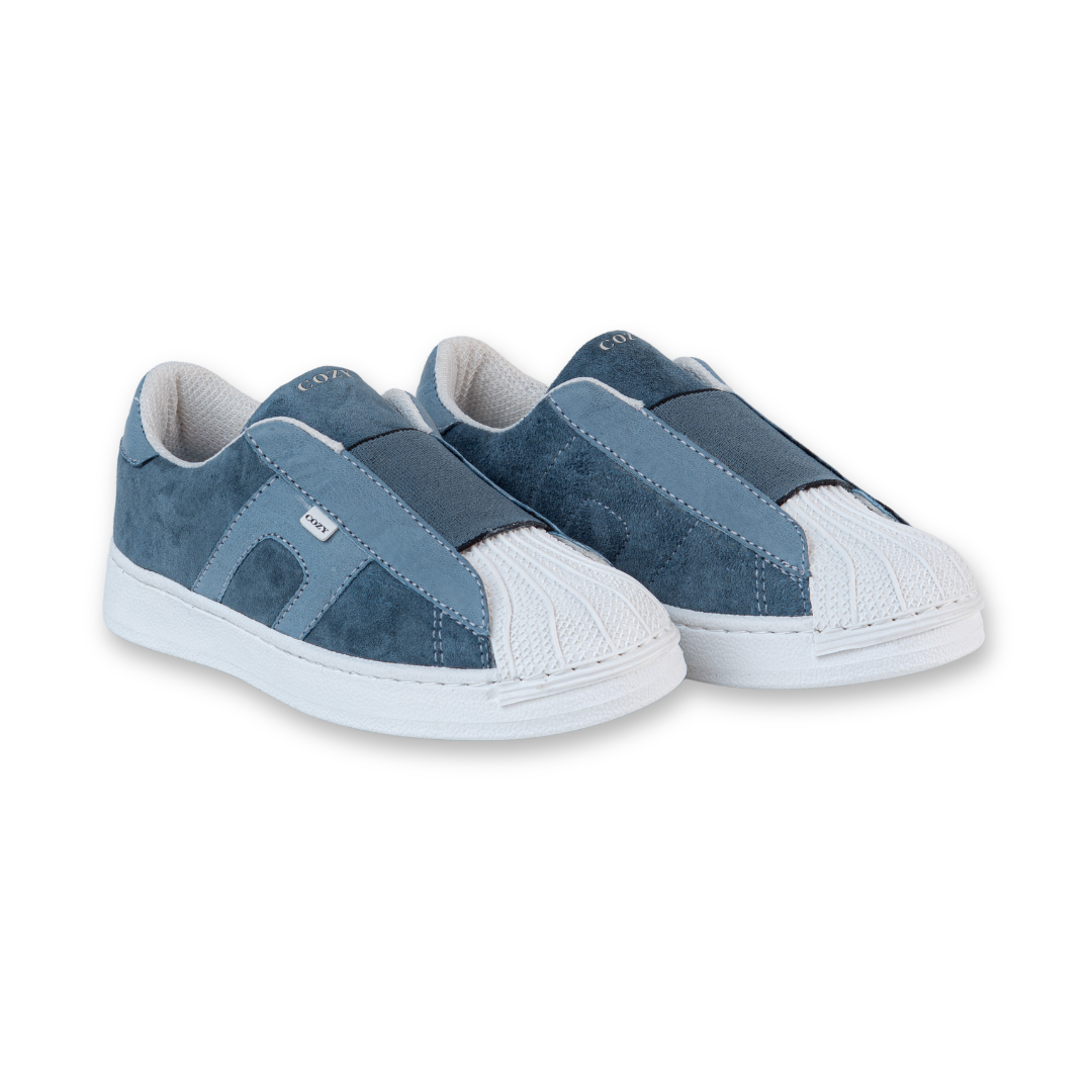 Tenis Sample 002 Cuero Unisex Gris Azulado