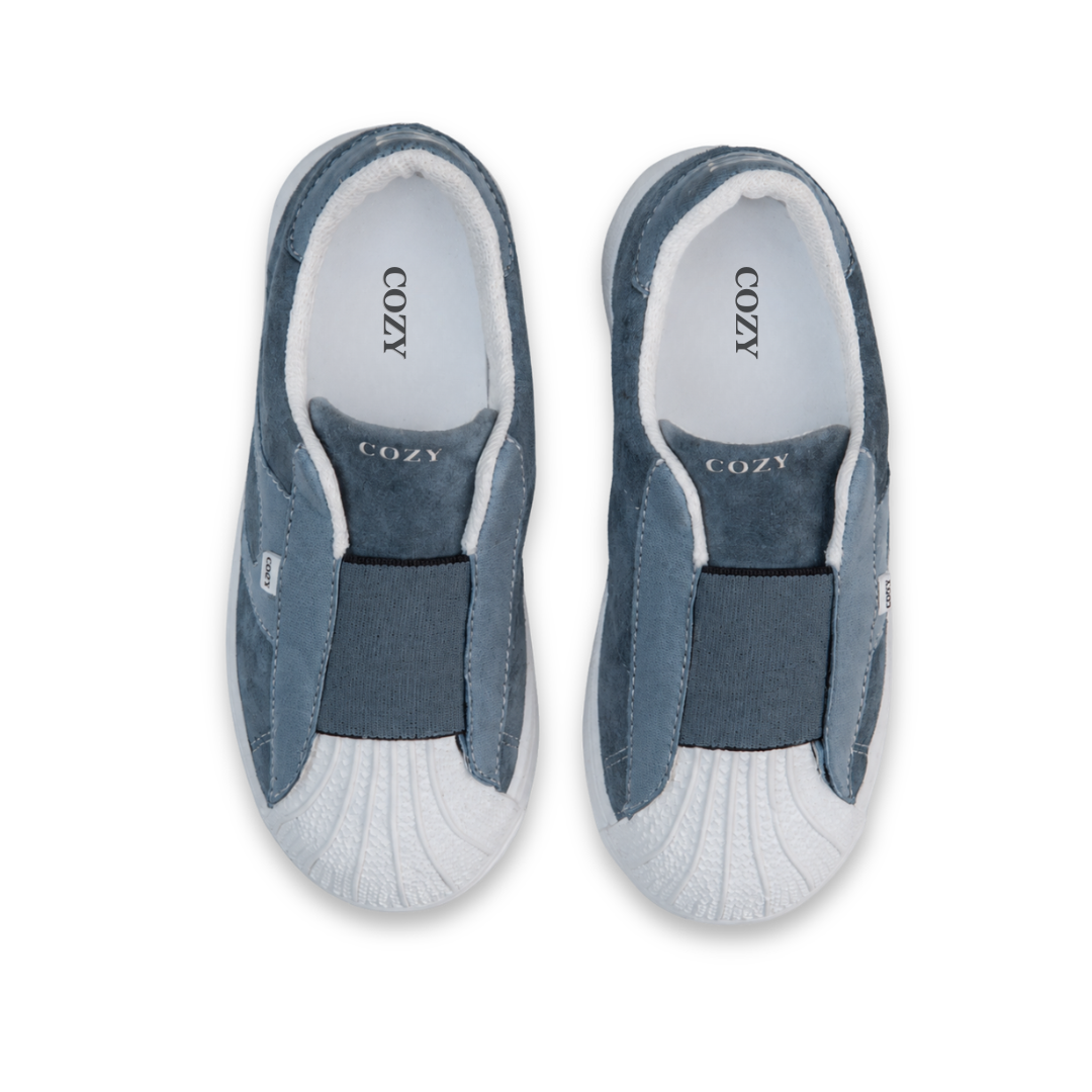 Tenis Sample 002 Cuero Unisex Gris Azulado