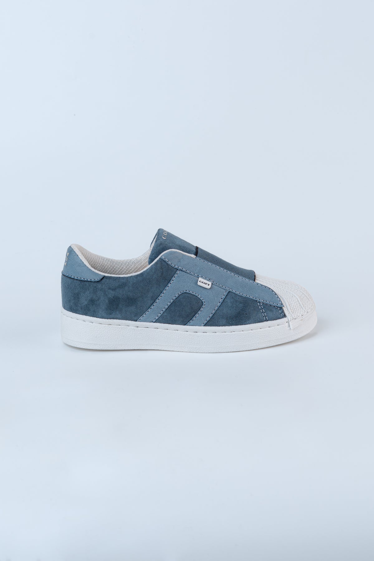 Tenis Sample 002 Cuero Unisex Gris Azulado