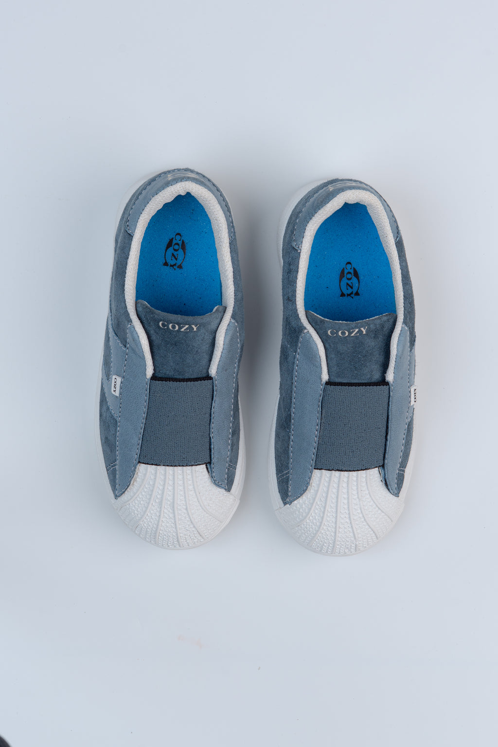Tenis Sample 002 Cuero Unisex Gris Azulado