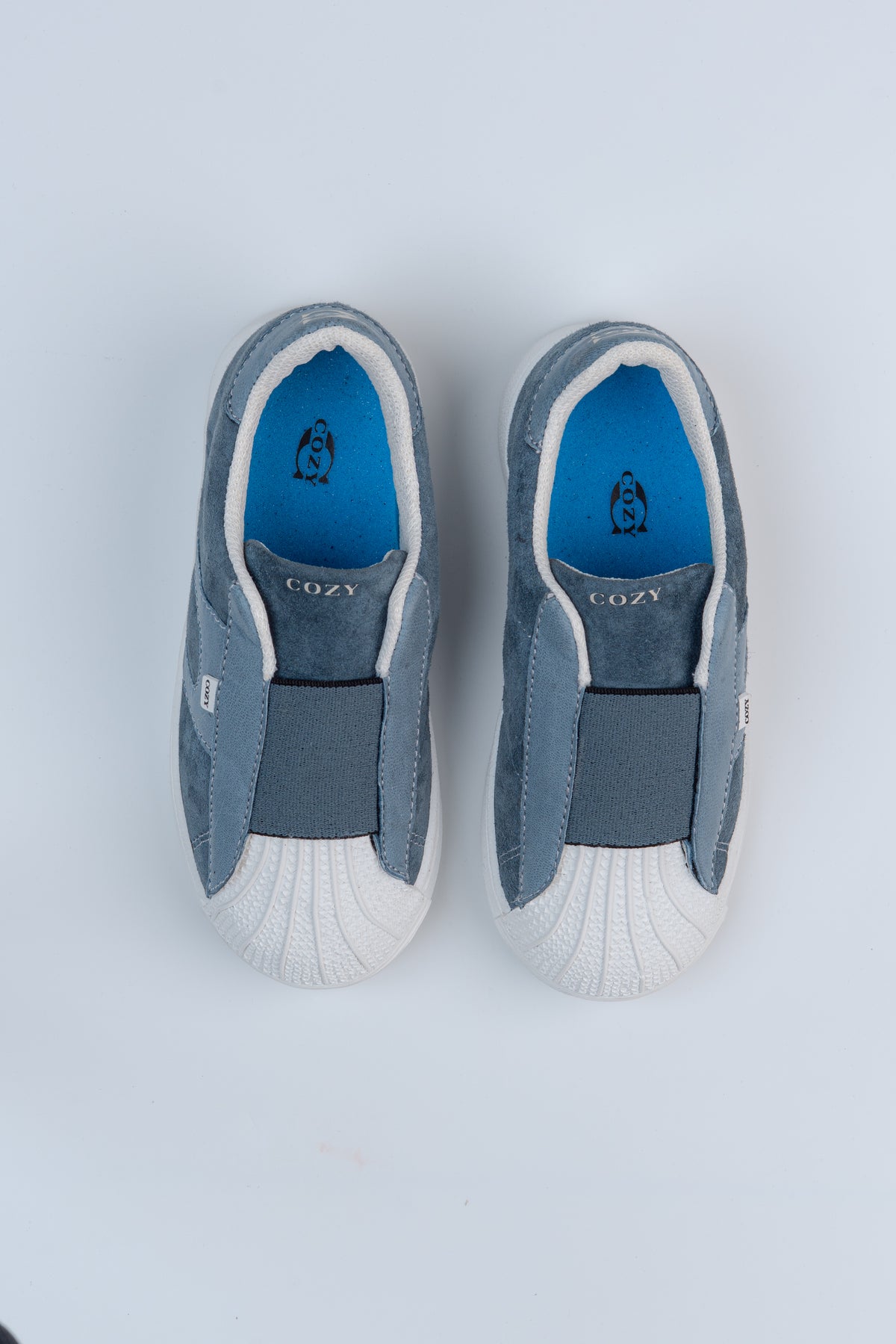 Tenis Sample 002 Cuero Unisex Gris Azulado